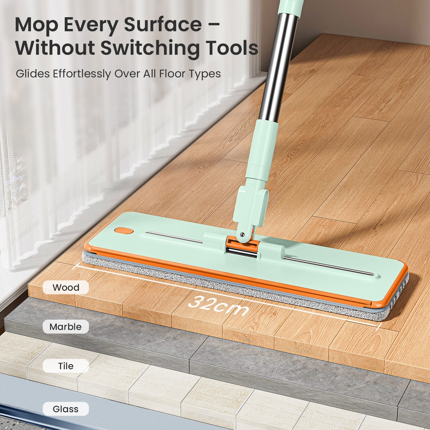 Mop every surface without switching tools
