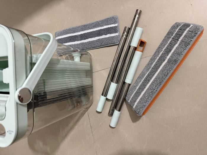 Customer photo of the complete CleanEarth mop and bucket set